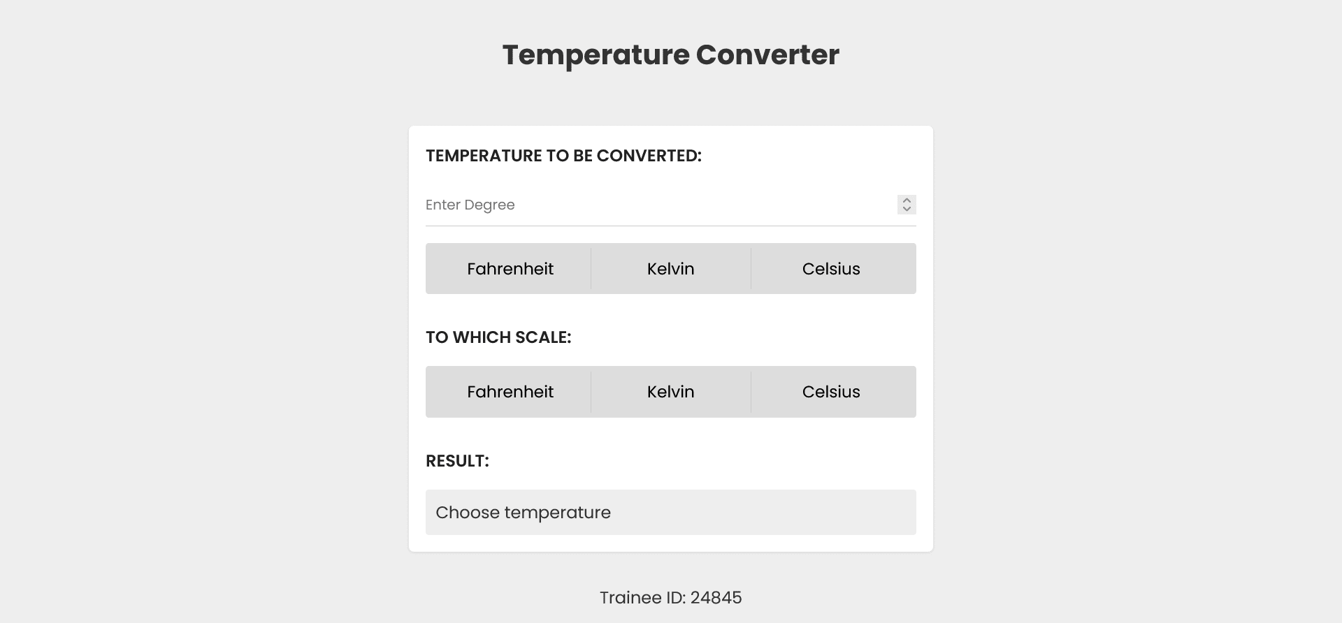 Temperature Converter